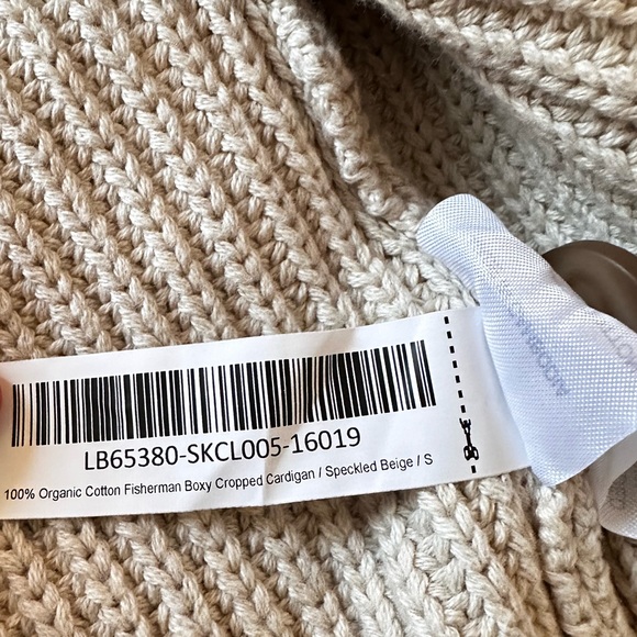 NWT Quince 100% Organic Cotton Fisherman Boxy Cropped Cardigan - Picture 6 of 8